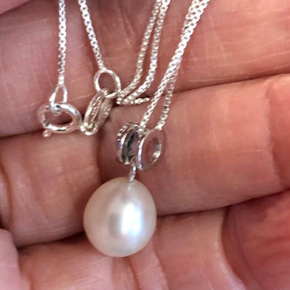 NWT 926 Floating charm pearl with blue stone - Picture 13 of 14